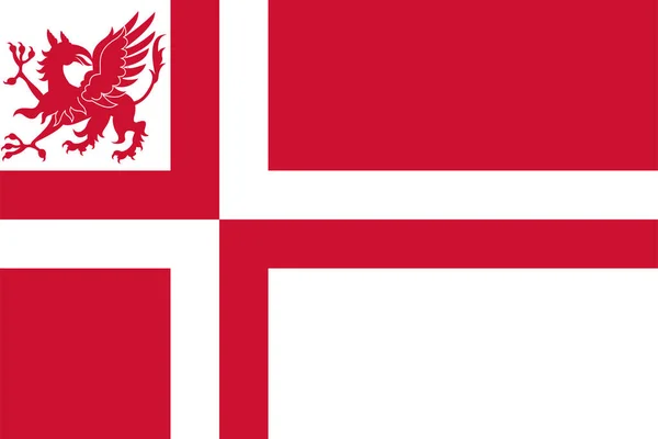 Flaga Gminy Weststellingwerf Prowincja Friesland Frisia Lub Fryslan Królestwo Niderlandów — Wektor stockowy