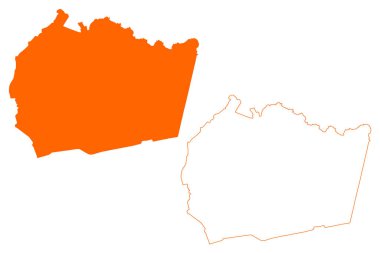 Staphorst Belediyesi (Hollanda Krallığı, Hollanda, Overijssel veya Oaverysel ili) harita vektör çizimi, çizim haritası