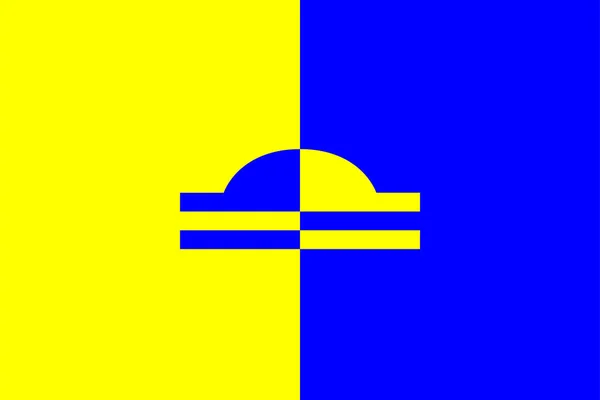 エデ町と自治体の旗 ゲルダーラント州またはグエルダー州 オランダ王国 オランダ — ストックベクタ