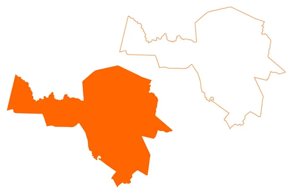 Карта Города Муниципалитета Харденберг Королевство Нидерландов Голландия Оверэйссел Провинция Оверэйсел — стоковый вектор