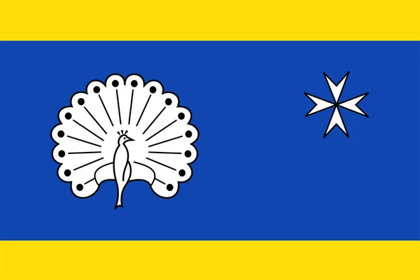 Vlajka Obce Ermelo Provincie Gelderland Nebo Guelders Nizozemské Království Holandsko — Stockový vektor