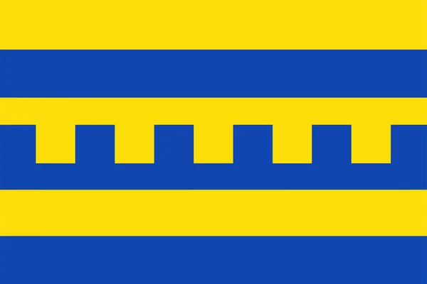Harderwijk市 Gelderland或Guelders省 荷兰王国 的旗帜 — 图库矢量图片