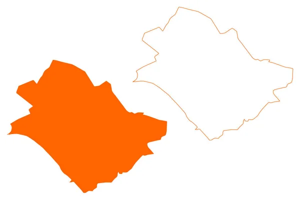 Borne Municipality Kingdom Netherlands Holland Overijssel Або Oaverysel Province Картографічна — стоковий вектор