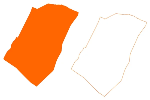 ヒルゴムの町や自治体 オランダ王国 オランダ 南オランダまたはジッド ホランド州 地図ベクトル図 スケッチブック地図 — ストックベクタ