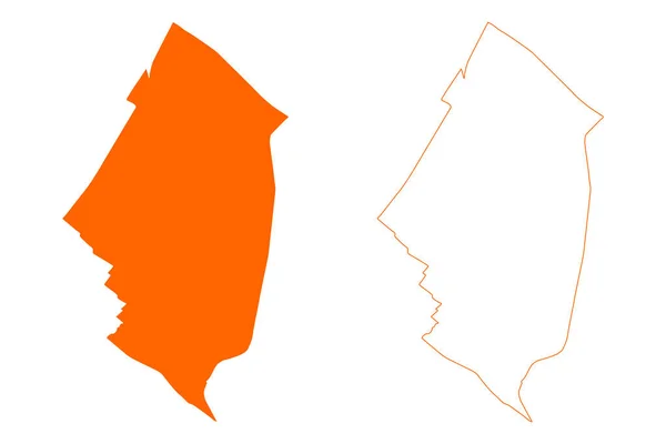 リスト自治体 オランダ王国 オランダ 南オランダまたはジッド ホランド州 地図ベクトル図 スケッチブック地図 — ストックベクタ
