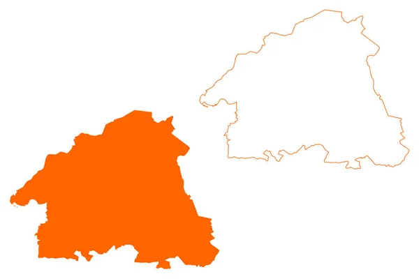 Bronckhorst Municipality Kingdom Netherlands Holland Gelderland Guelders Province Map Vector — Stock Vector