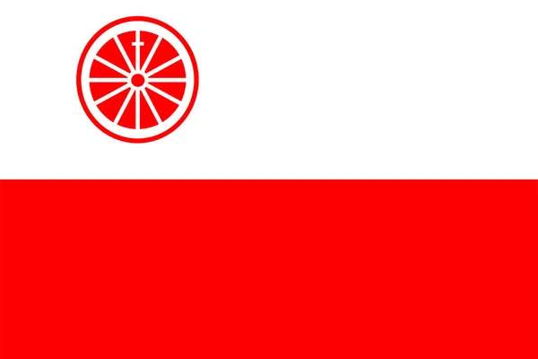 Flaga Gminy Wageningen Prowincja Gelderland Lub Guelders Królestwo Niderlandów Holandia — Wektor stockowy