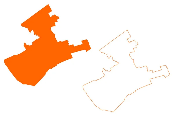 Midden Delfland市 荷兰王国 南荷兰或祖德 荷兰省 — 图库矢量图片