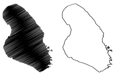 Baskunchak Gölü (Rusya, Rusya Federasyonu, Astrakhan Oblastı) harita çizimi, çizim haritası