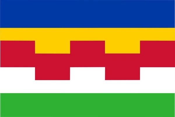 マドリエル自治体旗 ゲルダーラント州またはグエルダー州 オランダ王国 オランダ — ストックベクタ