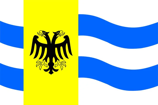 Vlajka Obce West Maas Waal Provincie Gelderland Nebo Guelders Nizozemské — Stockový vektor