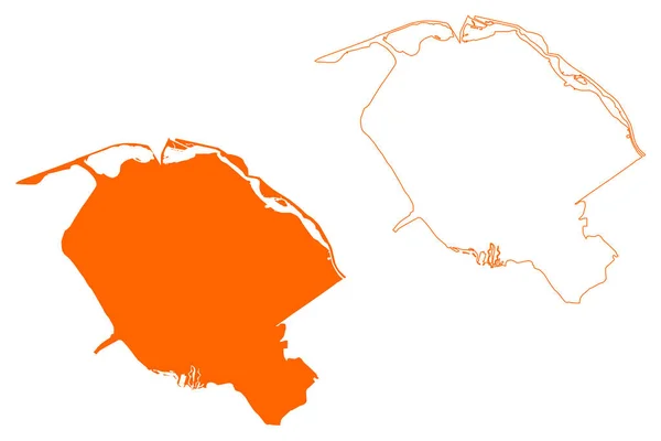 Voorne Aan Zee Comune Regno Dei Paesi Bassi Olanda Meridionale — Vettoriale Stock