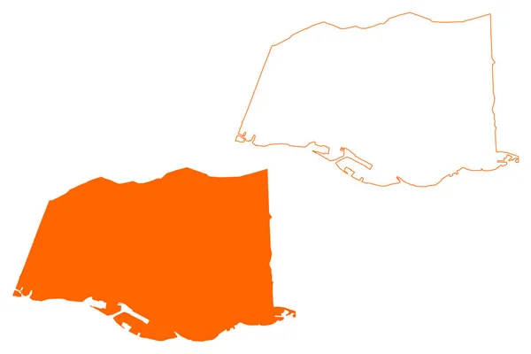 Sliedrecht Municipalité Royaume Des Pays Bas Hollande Méridionale Province Zuid — Image vectorielle