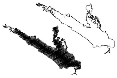 Kremenchuk Reservoir (Ukrayna, Dinyeper Nehri) harita vektör çizimi, çizim Kremenchutske Vodoskhovyshche haritası,