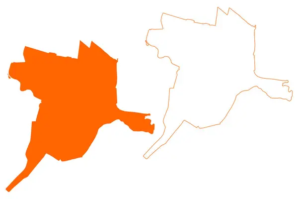 Amersfoort Miasto Gmina Królestwo Niderlandów Holandia Prowincja Utrecht Mapa Wektor — Wektor stockowy