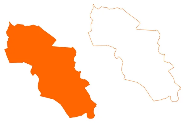 Bunnik Municipality Kingdom Netherlands Holland Utrecht Province Mapa Vector Illustration — Vector de stock