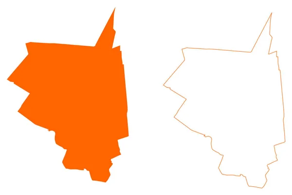 Gmina Bilt Królestwo Niderlandów Holandia Prowincja Utrecht Mapa Wektor Ilustracja — Wektor stockowy