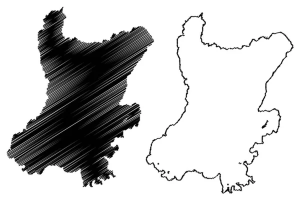 Lough Gölü Neagh Büyük Britanya Birleşik Krallığı Kuzey Rlanda Harita — Stok Vektör