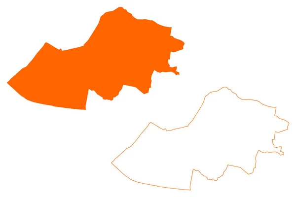 Leusden Município Reino Dos Países Baixos Holanda Província Utrecht Mapa — Vetor de Stock