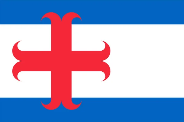 Σημαία Της Πόλης Zutphen Και Του Δήμου Gelderland Επαρχία Guelders — Διανυσματικό Αρχείο