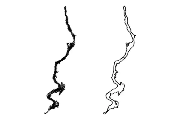 แผนท างเก าทะเลสาบโอเอซ เครน คาร งหว ภาพวาดเวกเตอร สเก ลายม แผนท — ภาพเวกเตอร์สต็อก