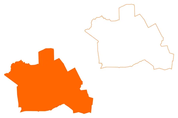 Woerden City Municipality Kingdom Netherlands Holland Utrecht Province Картографічна Векторна — стоковий вектор