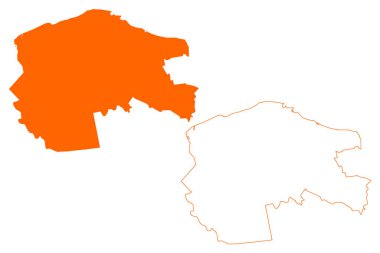 Sluis Belediyesi (Hollanda Krallığı, Hollanda, Zeeland veya Zealand ili) harita vektör çizimi, çizim çizimi Sluus haritası