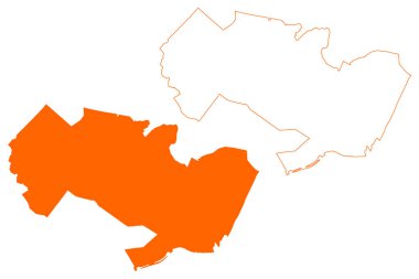 Utrechtse Heuvelrug Belediyesi (Hollanda Krallığı, Hollanda, Utrecht ili) harita vektör çizimi, çizim haritası