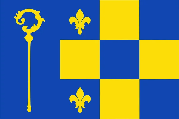 Bandiera Del Comune Heumen Gelderland Provincia Guelders Regno Dei Paesi — Vettoriale Stock
