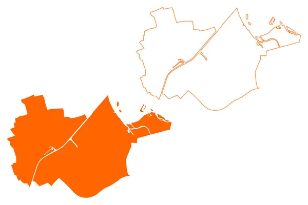 Middelburg Şehir Belediyesi Hollanda Hollanda Zeeland Veya Zealand Ili Harita — Stok Vektör