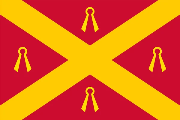 Bandiera Wijchen Città Comune Gelderland Provincia Guelders Regno Dei Paesi — Vettoriale Stock