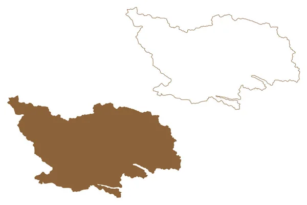 Spittal Der Drau District Republic Austria Osterreich Carinthia Karnten State — Stockový vektor
