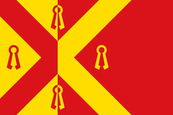 Bandiera Del Comune Gennep Provincia Del Limburgo Regno Dei Paesi — Vettoriale Stock