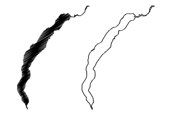 ทะเลสาบคานาส สาธารณร ฐประชาชนจ แผนท ภาพเวกเตอร ยนสเก แผนท คานาส — ภาพเวกเตอร์สต็อก