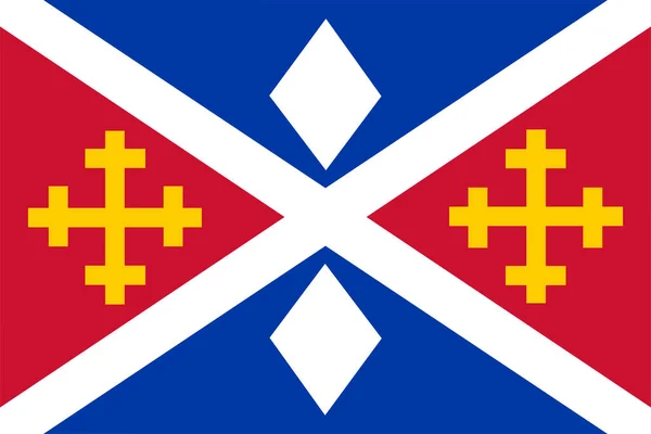 サステレン自治体旗 オランダ王国リンブルグ州 オランダ Ech Zostere — ストックベクタ