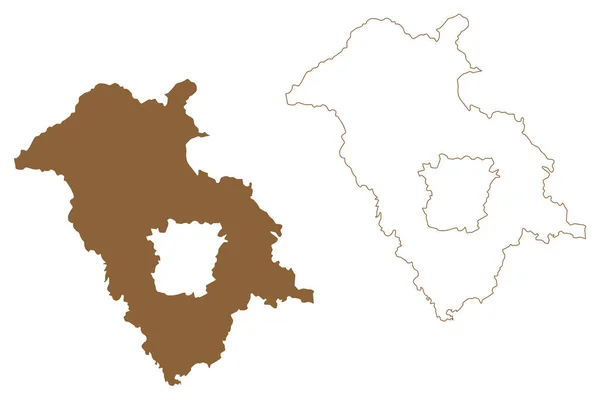 District Graz Umgebung République Autriche Etat Osterreich Styrie Steiermark Stajerska — Image vectorielle