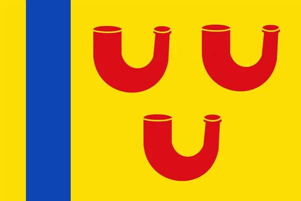 Bandeira Município Leudal Província Limburg Reino Dos Países Baixos Holanda —  Vetores de Stock