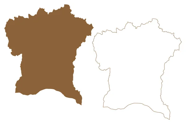 Sudoststeiermark District Republic Austria Osterreich Styria Steiermark Stajerska State Map — 图库矢量图片