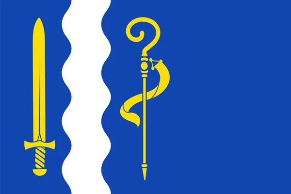 Vlag Van Gemeente Maasgouw Provincie Limburg Koninkrijk Der Nederlanden Nederland — Stockvector