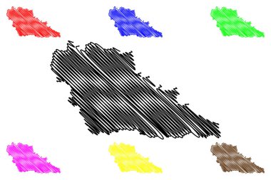 Babergh Büyükşehir-dışı ilçesi (İngiltere Birleşik Krallığı ve Kuzey İrlanda, İngiltere 'nin törensel ilçe Suffolk) harita vektör çizimi, çizim haritası