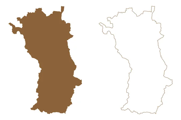 Distretto Imst Repubblica Austria Stato Osterreich Tirolo Tirolo Mappa Vettoriale — Vettoriale Stock
