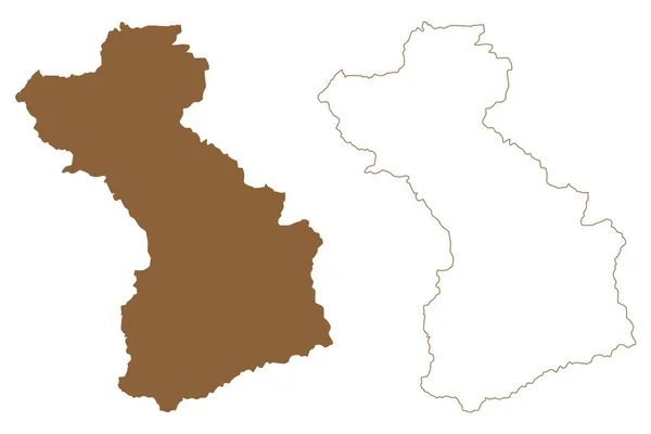 Schwaz District République Autriche Osterreich Tyrol Tyrol État Illustration Vectorielle — Image vectorielle