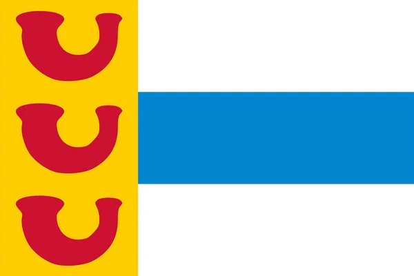 Bandeira Weert Municipality Limburg Province Kingdom Netherlands Holland Wieert — Vetor de Stock