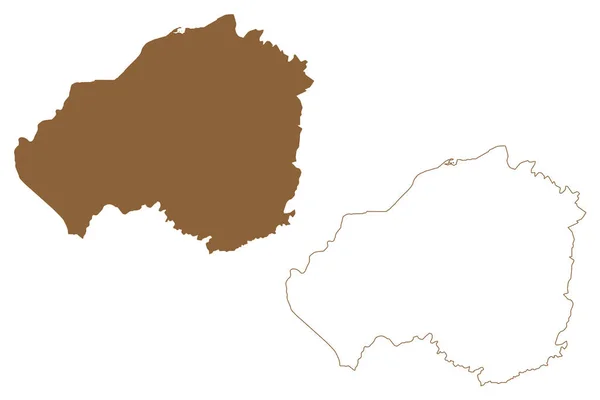 Bezirk Braunau Inn Republik Österreich Oder Osterreich Oberösterreich Oder Oberosterreich — Stockvektor
