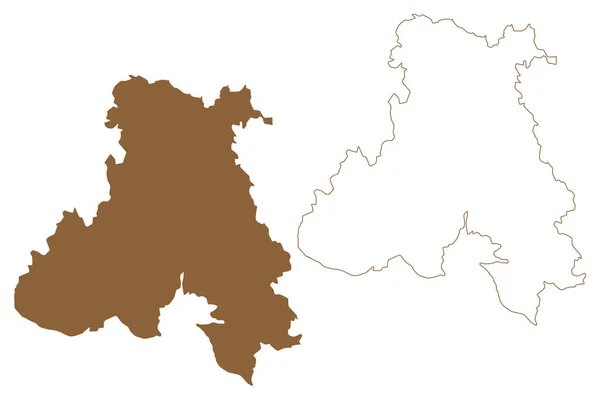 Bezirk Urfahr Umgebung Republik Österreich Oder Osterreich Oberösterreich Oder Oberosterreich — Stockvektor
