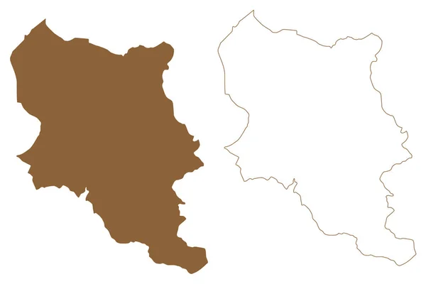 Dornbirn District Republic Austria Osterreich Vorarlberg Vorarlbegg State Map Vector — 스톡 벡터