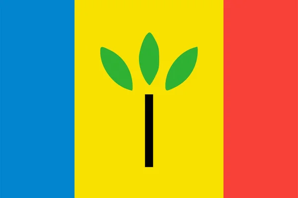 Landgraaf自治体旗 オランダ王国リンブルグ州 オランダ — ストックベクタ