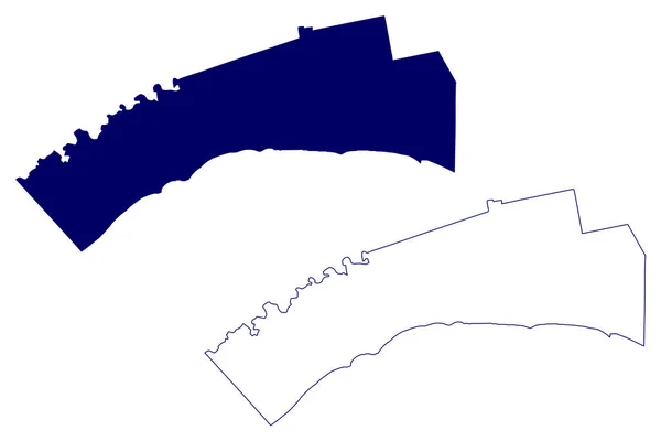 Elgin County Kanada Provinz Ontario Nordamerika Kartenvektorillustration Kritzelskizze Elgin Karte — Stockvektor