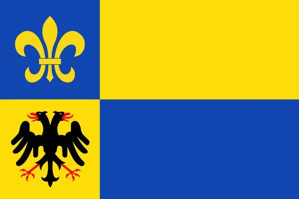 Vlajka Obce Meerssen Provincie Limburg Nizozemské Království Holandsko Meersje — Stockový vektor