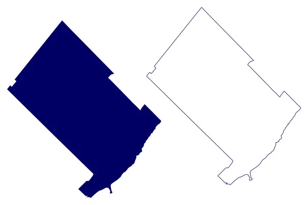 Municipalité Régionale Halton Canada Province Ontario Amérique Nord Illustration Vectorielle — Image vectorielle